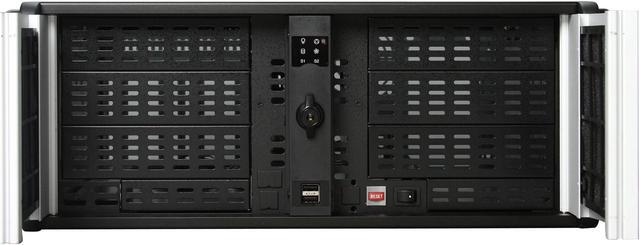 Alt view image 2 of 7 - iStarUSA D-400-6-SILVER Steel 4U Rackmount Compact Stylish Server Chassis 6 External 5.25" Drive Bays - OEM