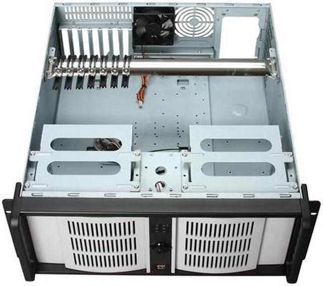 Alt view image 5 of 7 - iStarUSA D-400-6-SILVER Steel 4U Rackmount Compact Stylish Server Chassis 6 External 5.25" Drive Bays - OEM
