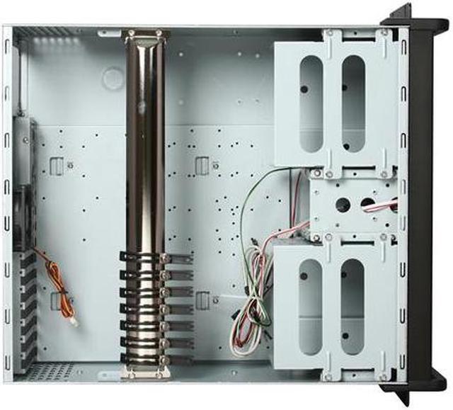 Alt view image 6 of 7 - iStarUSA D-400-6-SILVER Steel 4U Rackmount Compact Stylish Server Chassis 6 External 5.25" Drive Bays - OEM