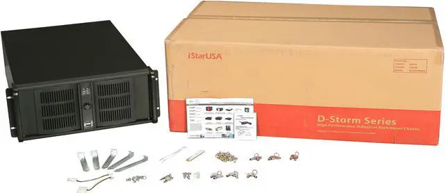 Alt view image 7 of 7 - iStarUSA D-400L-TL6 4U 6xTrayLess Hot-Swap E-ATX size Rackmount Server Chassis - OEM