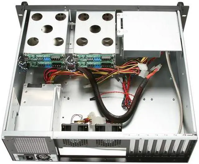 Alt view image 5 of 7 - iStarUSA E3M4R-400w Black Steel 3U Rackmount Server Chassis with 400W 1U Switching Power Supply 1 External 5.25" Drive Bays - OEM