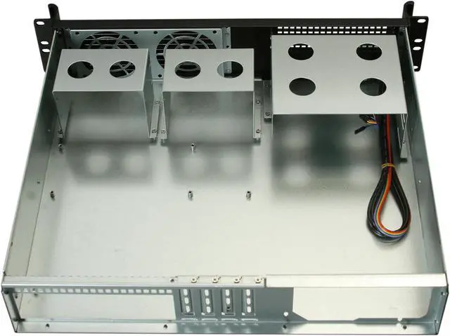 Alt view image 5 of 7 - iStarUSA D-213-MATX Black Aluminum / Steel 2U Rackmount microATX Server Chassis - OEM