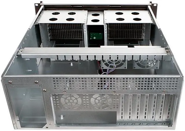 Alt view image 4 of 6 - iStarUSA D-416 Black Material of Front Bezel	: Aluminum
Material of Handle: Aluminum
Material of Main Chassis: Galvanized Steel 4U Rackmount Compact Stylish Chassis 6 External 5.25" Drive Bays - OEM