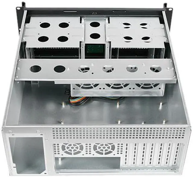 Alt view image 4 of 7 - iStarUSA D-416-SILVER Metal/ Aluminum 4U Rackmount Compact Stylish Server Chassis 6 External 5.25" Drive Bays - OEM