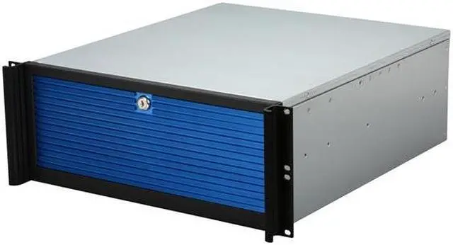 Main image of iStarUSA D-416-BLUE Metal/ Aluminum 4U Rackmount Compact Stylish Server Chassis 6 External 5.25" Drive Bays - OEM