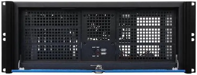Alt view image 2 of 6 - iStarUSA D-416-BLUE Metal/ Aluminum 4U Rackmount Compact Stylish Server Chassis 6 External 5.25" Drive Bays - OEM