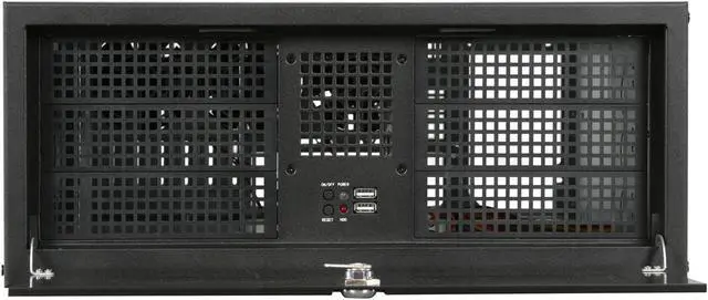 Alt view image 2 of 6 - iStarUSA D-416-DT Black Metal/ Aluminum 4U Compact Server/Desktop Chassis 6 External 5.25" Drive Bays