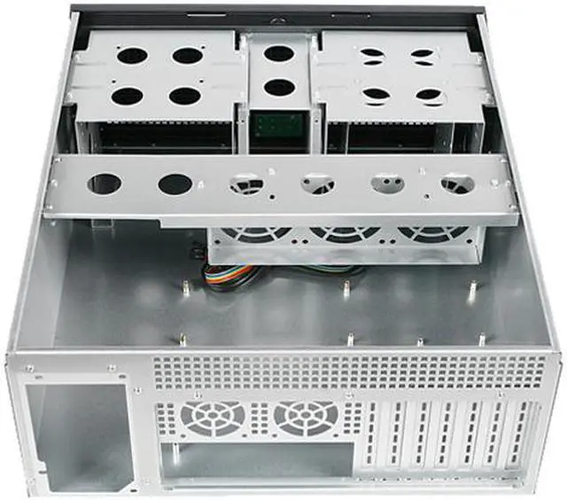 Alt view image 4 of 6 - iStarUSA D-416-DT Black Metal/ Aluminum 4U Compact Server/Desktop Chassis 6 External 5.25" Drive Bays