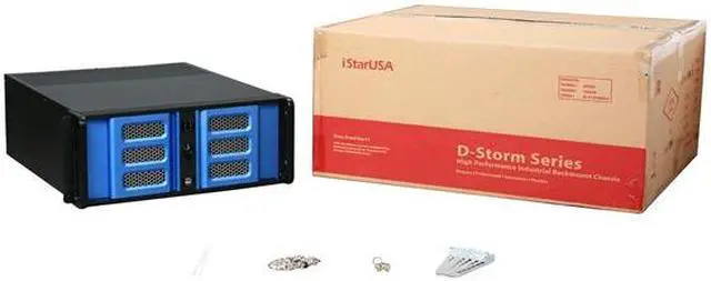 Alt view image 7 of 7 - iStarUSA D-400-6SE Steel 4U Rackmount Compact Stylish Server Chassis 6 External 5.25" Drive Bays - OEM