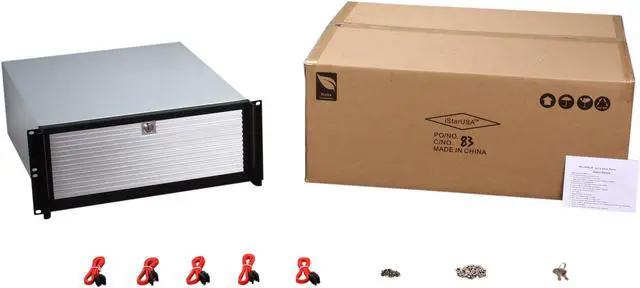 Alt view image 6 of 6 - iStarUSA D-416-B5SA-SLV-SILVER Metal/ Aluminum 4U Rackmount Compact Stylish Server Chassis PS2 PSU