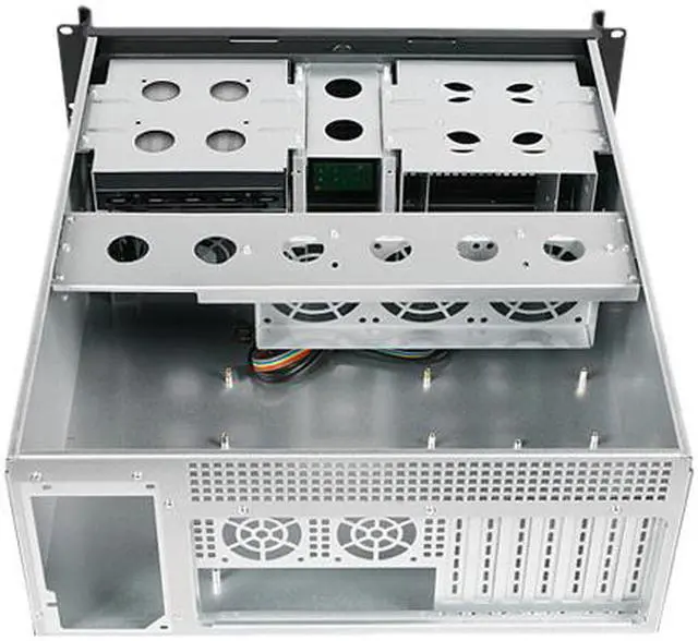 Alt view image 4 of 6 - iStarUSA D-416-B5SA-SLV-SILVER Metal/ Aluminum 4U Rackmount Compact Stylish Server Chassis PS2 PSU