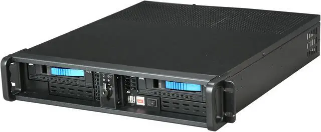 Main image of iStarUSA D200ND-2T7SA-BL Blue Steel 2U Rackmount Compact Stylish Server Case with Rails - OEM