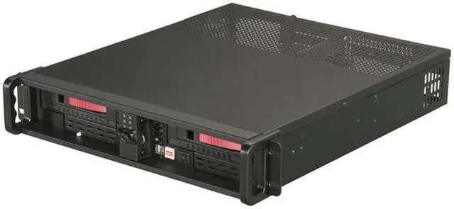 Main image of iStarUSA D200ND-2T7SA-RD Red Steel 2U Rackmount Compact Stylish Server Case with Rails - OEM