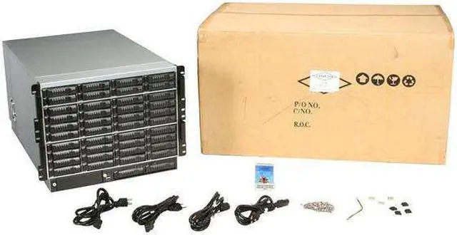 Alt view image 7 of 7 - iStarUSA E8M42-18R4H Black 8U Rackmount Server Chassis 1800W Redundant 1 External 5.25" Drive Bays - OEM