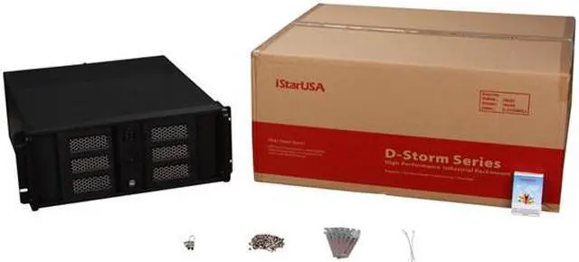 Alt view image 7 of 7 - iStarUSA D400-6SE-BK 4U Rackmount Compact Stylish Server Chassis 6 External 5.25" Drive Bays - OEM