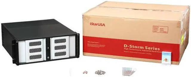 Alt view image 7 of 7 - iStarUSA D400-6SE-SL 4U Rackmount Compact Stylish Server Chassis 6 External 5.25" Drive Bays - OEM