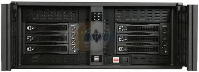 Alt view image 2 of 7 - iStarUSA D400-6SE-B6SA-PBK 4U Rackmount Compact Stylish Server Chassis 2 External 5.25" Drive Bays - OEM