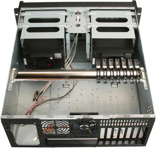 Alt view image 5 of 7 - iStarUSA D400-6SE-B6SA-PBK 4U Rackmount Compact Stylish Server Chassis 2 External 5.25" Drive Bays - OEM