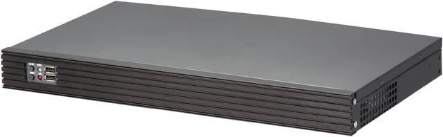 Main image of iStarUSA D-118-ITX-DT-22 Black Metal/ Aluminum 1U Compact Server/Desktop mini-ITX Chassis 220W - OEM