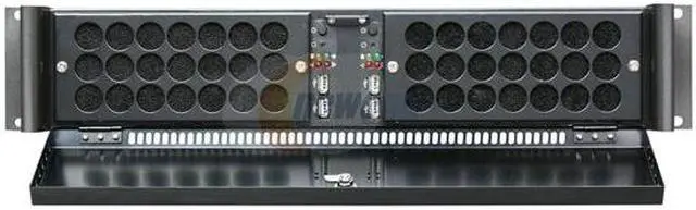 Alt view image 2 of 7 - iStarUSA D-218M2-ITX-22 Black 1.0mm Steel 2U Rackmount Compact Dual Mini-ITX Chassis 220W - OEM