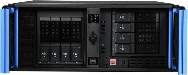 Alt view image 2 of 7 - iStarUSA D400L7-DE8BK Steel 4U Rackmount High Performance Quiet Server Chassis