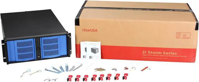 Alt view image 7 of 7 - iStarUSA D400L7-DE8BK Steel 4U Rackmount High Performance Quiet Server Chassis