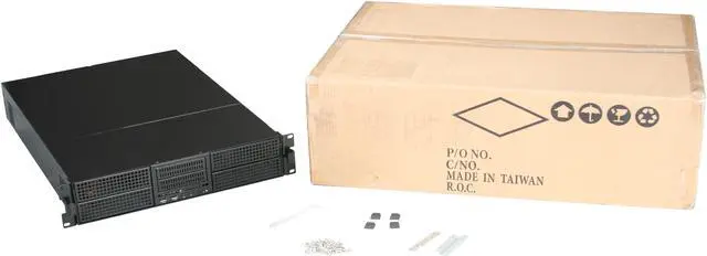 Alt view image 7 of 7 - iStarUSA E-204L Black Aluminum / Steel 2U Rackmount Server Chassis 4 External 5.25" Drive Bays