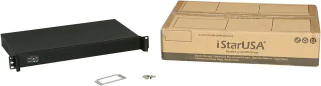 Alt view image 5 of 5 - iStarUSA D-118V2-ITX Black Metal / Aluminum 1U Rackmount Compact Server Chassis