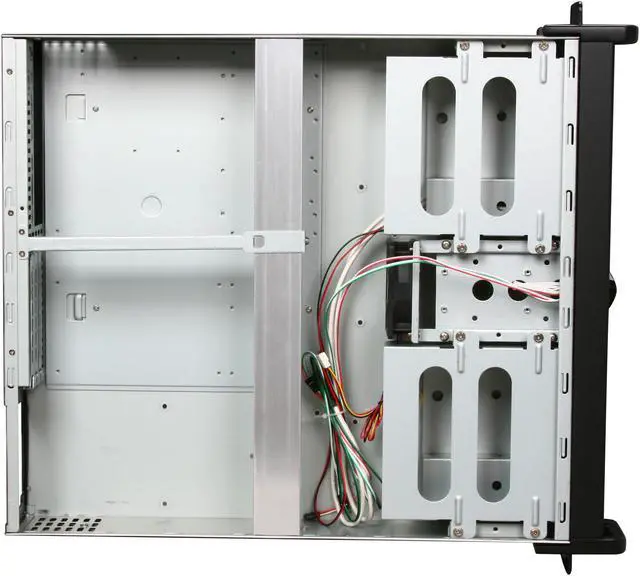 Alt view image 6 of 7 - iStarUSA D-200 Black Material of Front Bezel: Aluminum alloy
Material of Handle: SECC Zinc-Coated Steel
Material of Main Chassis: 1.2mm SECC Zinc-Coated Steel (Japan Made) 2U Rackmount Compact Stylish Chassis - Black Bezel 2 External 5.25"