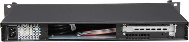 Alt view image 4 of 7 - iStarUSA D-118V2-ITX-1U180FX1 Black Aluminum / Steel 1U Rackmount Compact Server Chassis 180W