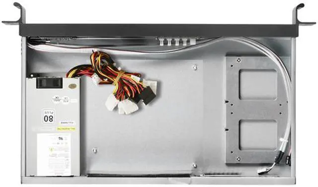 Alt view image 6 of 7 - iStarUSA D-118V2-ITX-1U180FX1 Black Aluminum / Steel 1U Rackmount Compact Server Chassis 180W