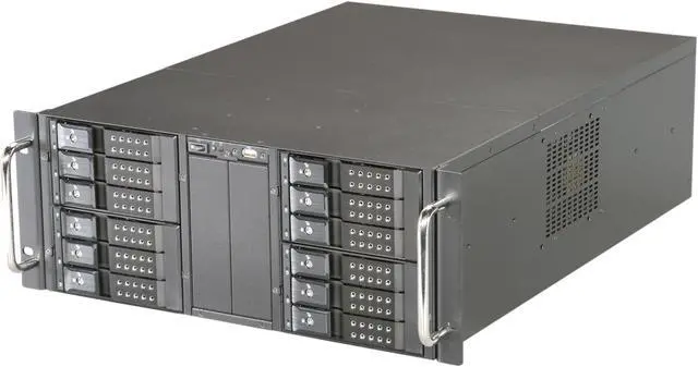 Main image of iStarUSA D410-DE12BK Black Steel 4U Rackmount 10-Bay Stylish Storage Server Rackmount Chassis 2 External 5.25" Drive Bays
