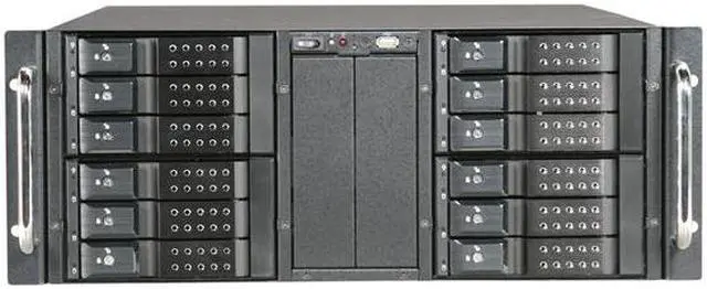 Alt view image 2 of 7 - iStarUSA D410-DE12BK Black Steel 4U Rackmount 10-Bay Stylish Storage Server Rackmount Chassis 2 External 5.25" Drive Bays