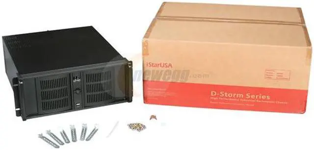 Alt view image 7 of 7 - iStarUSA D-400 Black Aluminum / Steel 4U Rackmount Compact Stylish Chassis - Black Bezel 4 External 5.25" Drive Bays