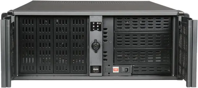 Alt view image 2 of 8 - iStarUSA D-400L-7 Black Aluminum / Steel 4U Rackmount High Performance Chassis - Black Bezel 7 External 5.25" Drive Bays