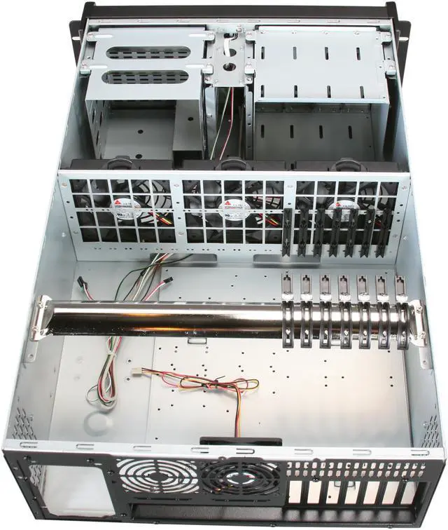 Alt view image 5 of 8 - iStarUSA D-400L-7 Black Aluminum / Steel 4U Rackmount High Performance Chassis - Black Bezel 7 External 5.25" Drive Bays