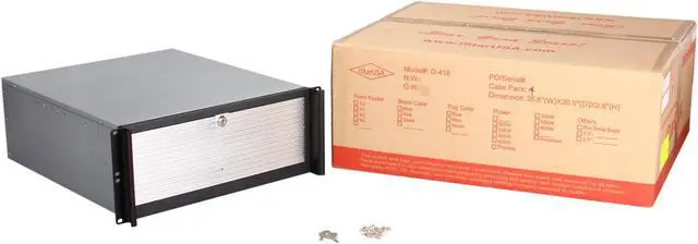 Alt view image 6 of 6 - iStarUSA D416-B10SL-SL Black Zinc-Coated Steel (Main) 4U Rackmount Compact Stylish Chassis