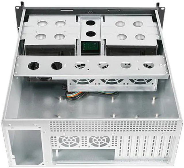 Alt view image 4 of 6 - iStarUSA D416-B10SL-SL Black Zinc-Coated Steel (Main) 4U Rackmount Compact Stylish Chassis