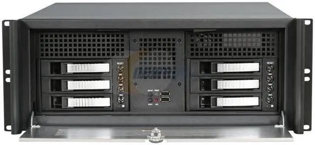 Alt view image 2 of 6 - iStarUSA D416-B6SL-SL Black Aluminum / Steel 4U Rackmount Compact Stylish Chassis - Silver Bezel 2 External 5.25" Drive Bays