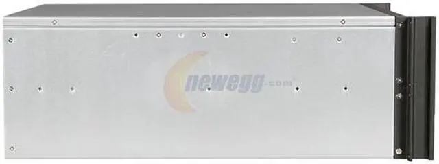 Alt view image 3 of 6 - iStarUSA D416-B6SL-SL Black Aluminum / Steel 4U Rackmount Compact Stylish Chassis - Silver Bezel 2 External 5.25" Drive Bays