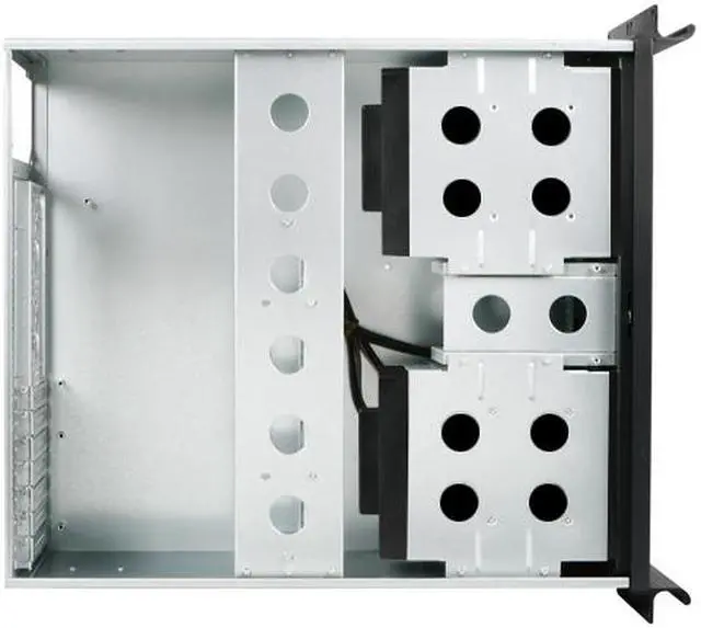 Alt view image 5 of 6 - iStarUSA D416-B6SL-SL Black Aluminum / Steel 4U Rackmount Compact Stylish Chassis - Silver Bezel 2 External 5.25" Drive Bays