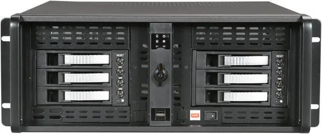 Alt view image 2 of 7 - iStarUSA D406ND-B6SL Black Aluminum / Steel 4U Rackmount Compact Stylish Rackmount Chassis