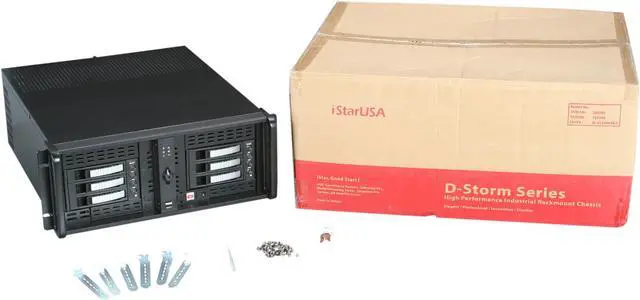 Alt view image 7 of 7 - iStarUSA D406ND-B6SL Black Aluminum / Steel 4U Rackmount Compact Stylish Rackmount Chassis