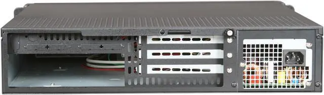 Alt view image 4 of 7 - iStarUSA D-200-2U35PD8-RC Black Aluminum / Steel 2U Rackmount High Performance Chassis w/ PCI Riser Card and 350W Server PSU 350W 2 External 5.25" Drive Bays