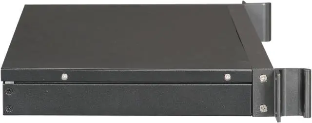 Alt view image 3 of 6 - iStarUSA D-118V2-ITX-22FX8 Black Metal / Aluminum 1U Rackmount Compact mini-ITX Chassis 220W 80Plus - OEM