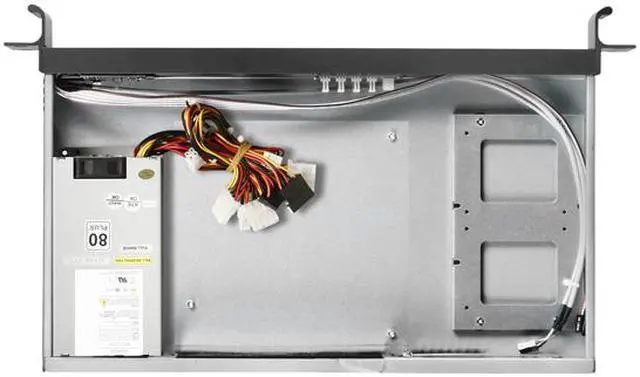 Alt view image 4 of 6 - iStarUSA D-118V2-ITX-22FX8 Black Metal / Aluminum 1U Rackmount Compact mini-ITX Chassis 220W 80Plus - OEM