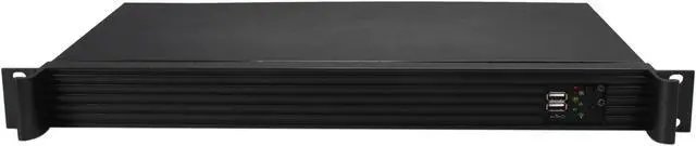 Alt view image 2 of 5 - iStarUSA D-118V2-ITX-30FX8 Black Metal / Aluminum 1U Rackmount Compact Server Case 300W 80Plus