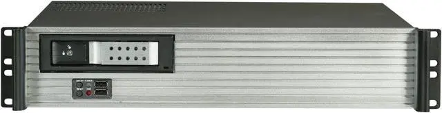 Alt view image 2 of 4 - iStarUSA D213MATX-DE1SL-SL Silver Front Bezel Aluminum / Steel 2U Rackmount Compact Server Case