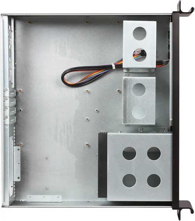 Alt view image 6 of 7 - iStarUSA D313SEMATX-DE1BK Aluminum / Steel 3U Rackmount Compact Trayless Server Case - Black Bezel 1 External 5.25" Drive Bays