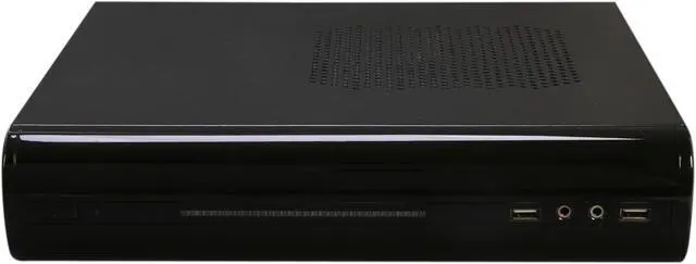 Alt view image 2 of 7 - iStarUSA S-0212-DT Black Steel / Plastic Tower Compact Stylish microATX Enclosure with 120W PSU and Desktop Stand 120W